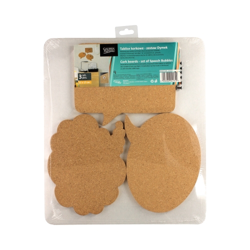 Tablice korkowe 22x17 zestaw dymek - 3 szt. w opak.