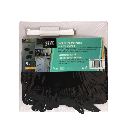 Tablice magnetyczne 22x17 zestaw dymek - 3 szt. w opak.