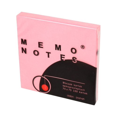 Karteczki samoprzylepne 75x75/100 różowe Dalpo