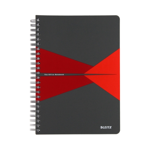 Kołonotatnik A5/90 kratka czerwony Office PP Leitz