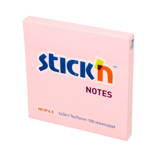 Karteczki samoprzylepne 76x76/100 różowy pastel Stick 21148