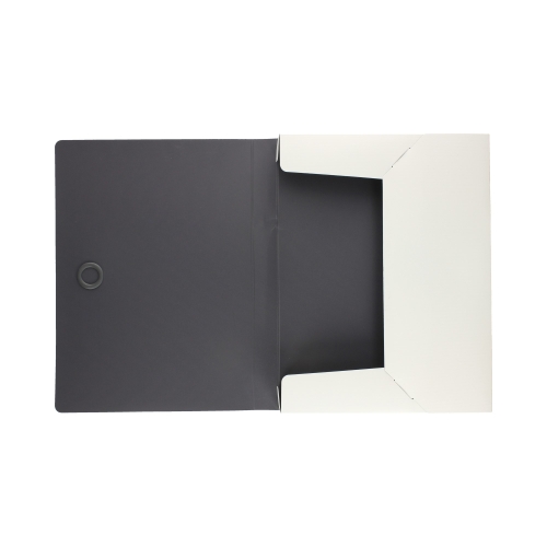 Teczka gumka A4 biała 30mm Solid