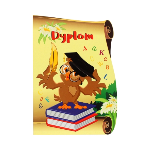 Dyplom A4 250g Sowa napisy - 10szt.
