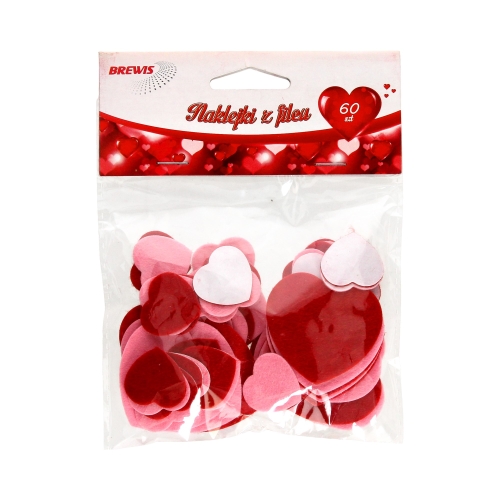 Naklejki z filcu Serca Brewis (60)