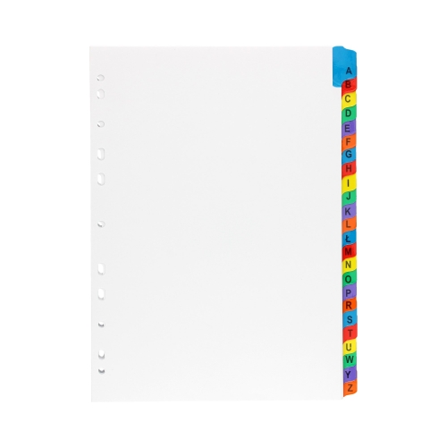 Przekładki kartonowe A4 A-Z laminowane E39550