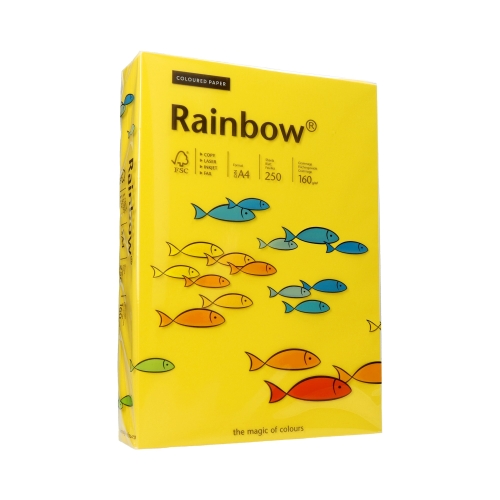 Papier ksero A4 160g ciemnożółty Rainbow 18