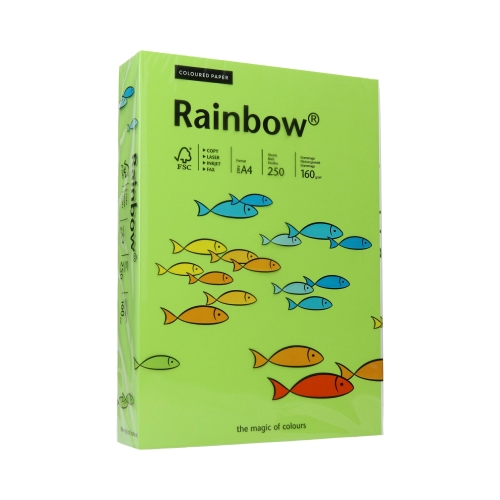 Papier ksero A4 160g jasnozielony Rainbow 74