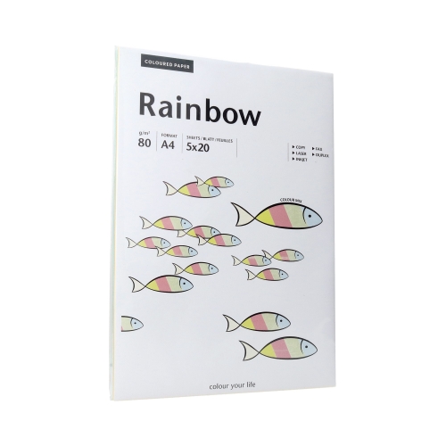 Papier ksero A4 80g mix kolorów pastelowych Rainbow (100)