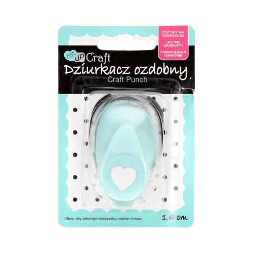Dziurkacz ozdobny 1.6cm Serce Falbanka