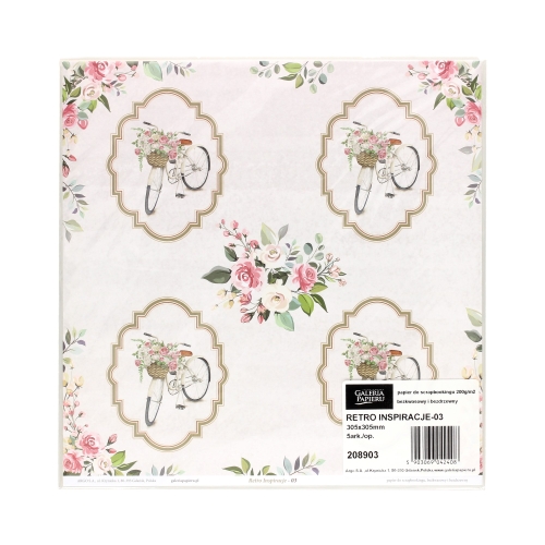 Papier scrapbooking 305x305 Retro Inspiracje/03 (5)