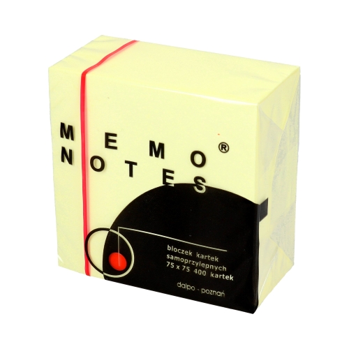 Karteczki samoprzylepne 75x75/400 żółty Dalpo