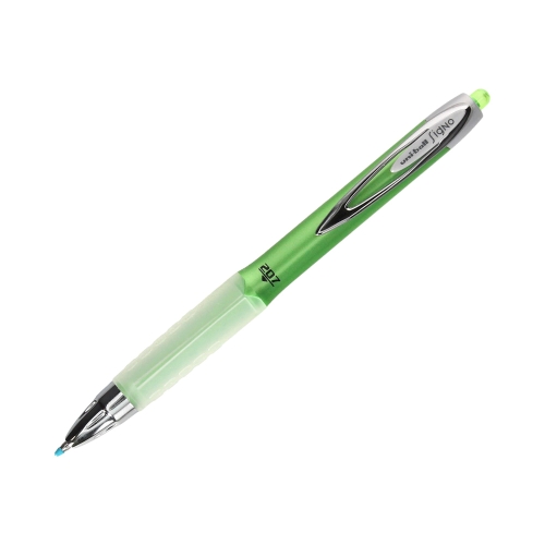 Długopis automatyczny żelowy 0.40mm czarny - obudowa zielona Uni UMN207C