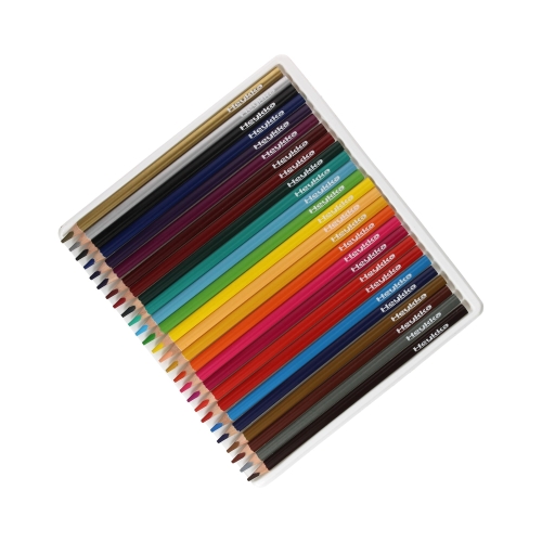 Kredki ołówkowe 24kol + 2 trójkątne + temperówka Classy Heykka