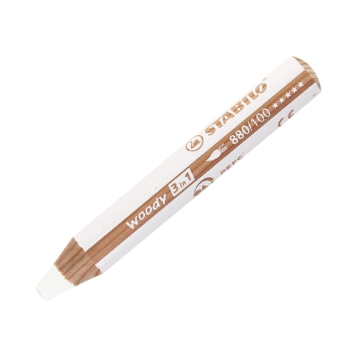 Kredki 3w1 biała Woody Stabilo 880/100