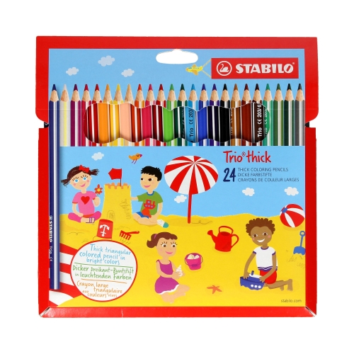 Kredki ołówkowe 24kol trójkątne TRIO Stabilo 203/24-01