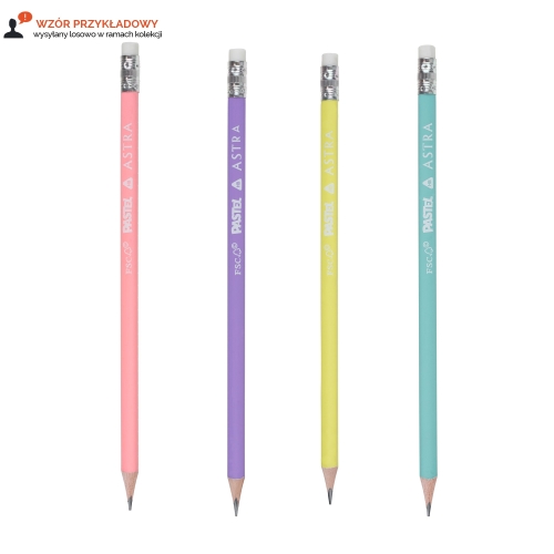 Ołówek z gumką pastel Astra 206120006