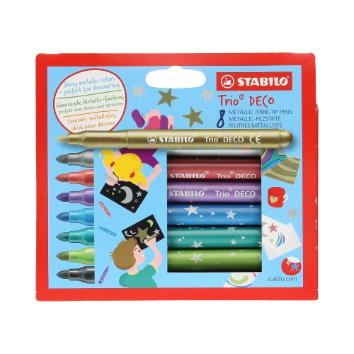 Flamastry 8kol Trio Deco Stabilo 377/8