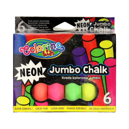 Kreda kolorowa 6kol. neon Jumbo Colorino 92081PTR