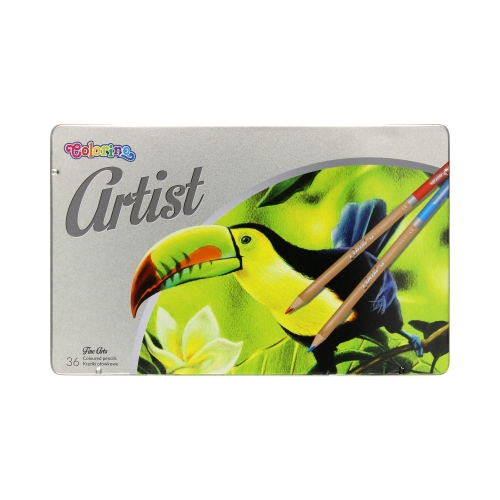 Kredki ołówkowe 36kol opakowanie metalowe Colorino 83270PTR