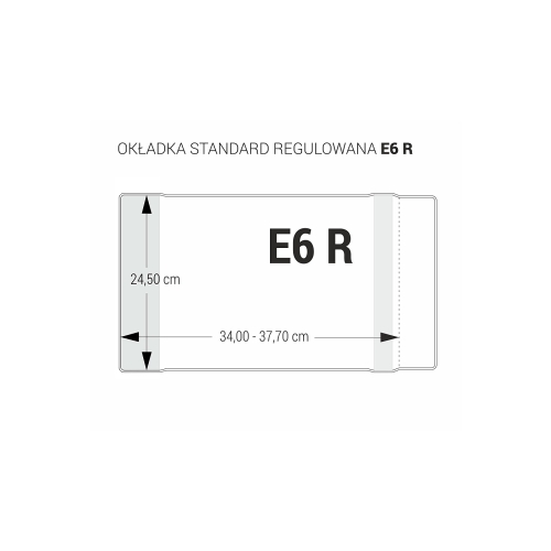 Okładka podręcznikowa E6 regulowana OZB-47 (25) bezbarwna