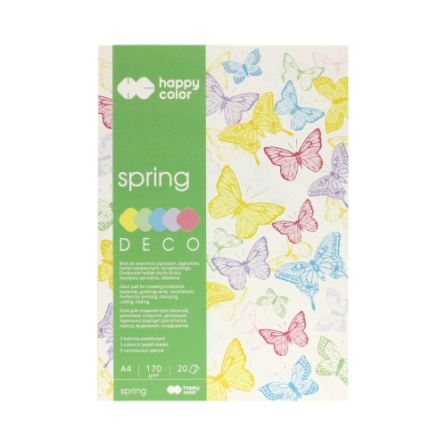 Blok Deco A4/20 5kol 170g Spring Happy Color