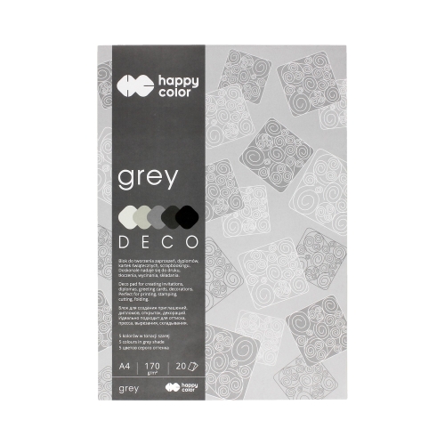 Blok Deco A4/20 5kol szary HappyColor 2030-082