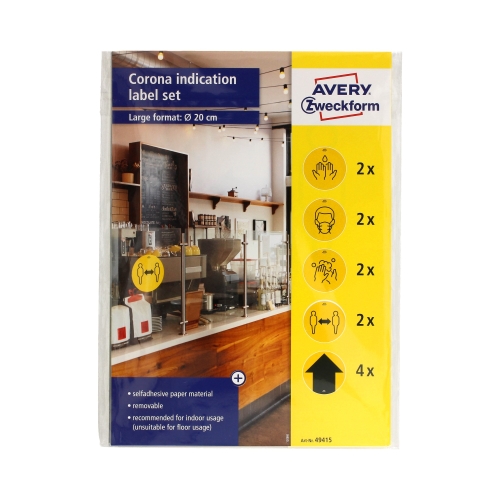 Etykiety usuwalne fi20 żółte Covid Zweckform (12)