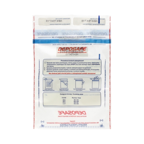 Koperty bezpieczne B4 białe HK Deposafe kieszonka