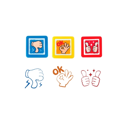 Pieczątki dekoracyjne OK! Interdruk - 24 szt. w opak.