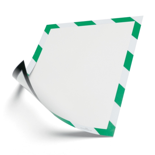 Ramka magnetyczna A4 zielono/biała Security samoprzylepna