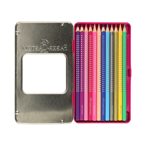 Kredki ołówkowe 12kol opakowanie metalowe Faber-Castell 201737FC