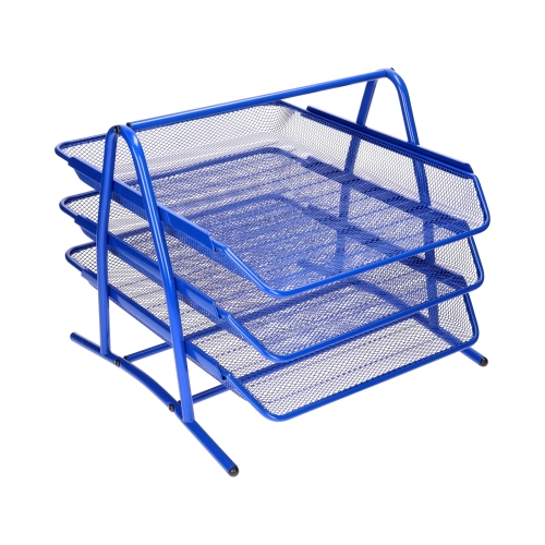 Półka na dokumenty siatka niebieska 3 szuflady 3A Net W2001