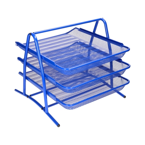 Półka na dokumenty siatka niebieska 3 szuflady 3A Net W2001