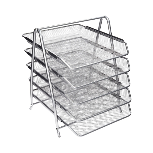 Półka na dokumenty siatka srebrna 5 szuflad 5A Net W4705