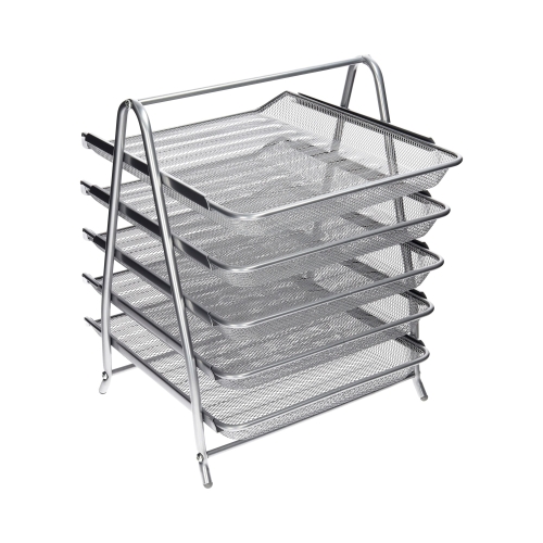 Półka na dokumenty siatka srebrna 5 szuflad 5A Net W4705