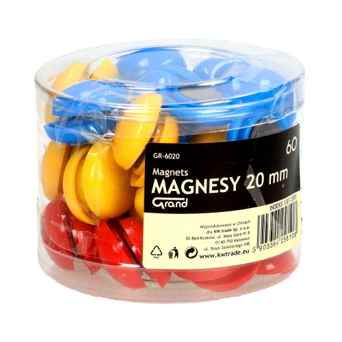 Magnesy do tablic 20mm - 60 szt. Grand CM-205