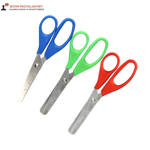 Nożyczki szkolne 13.5cm linijka Fiorello