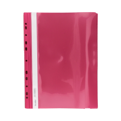 Skoroszyt sztywny perforacja A4/PCV różowy Biurfol SH-01