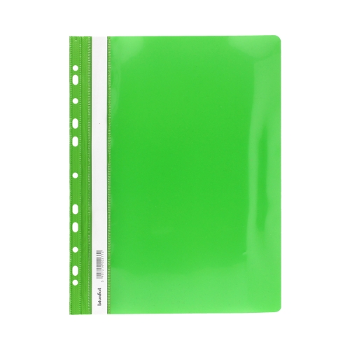 Skoroszyt sztywny perforacja A4/PVC jasnozielony Biurfol ST-02