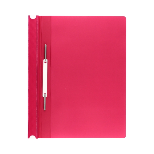 Skoroszyt sztywny perforacja A4/PVC różowy Biurfol ST-02