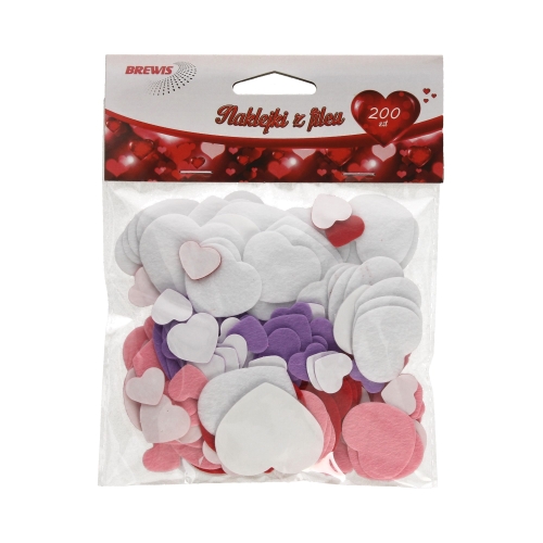 Naklejki filcowe Serca Brewis (200)