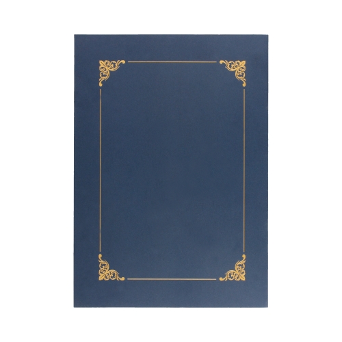 Teczka ozdobna dyplom granatowa złota ramka