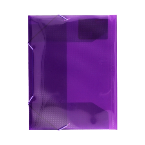 Teczka gumka A4 transparentna fioletowa Patio PAT4003S