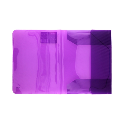Teczka gumka A4 transparentna fioletowa Patio PAT4003S