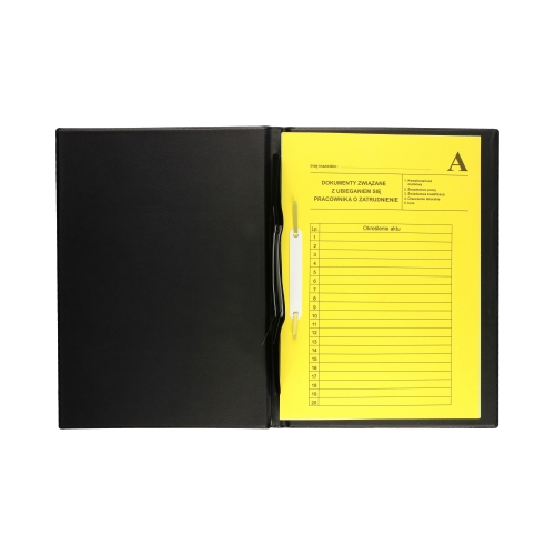 Teczka akta osobowe - skoroszyt - czarny PantaPLast