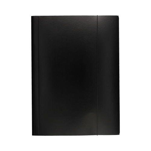 Teczka gumka A4 czarna lakier Vau Pe 319/02