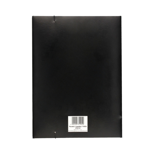 Teczka gumka A4 czarna lakier Vau Pe 319/02