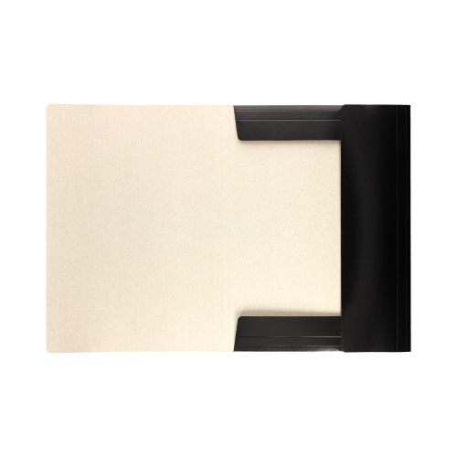 Teczka gumka A4 czarna lakier Vau Pe 319/02