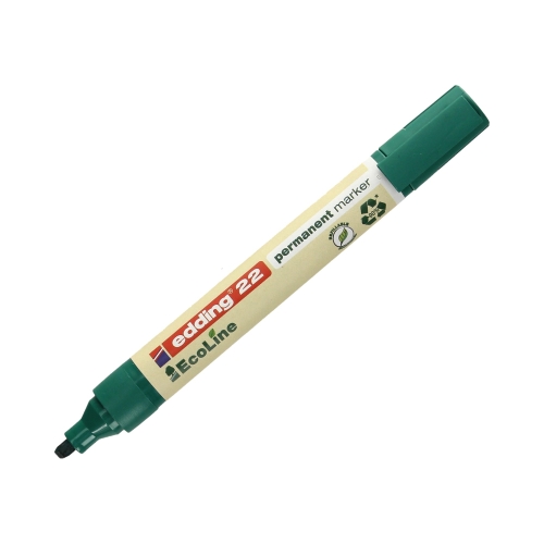 Marker permanentny 1.0-5.0mm zielony ścięty Edding 22 EcoLine
