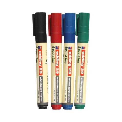 Marker tablic 1.0-5.0mm 4kol ścięty Edding 29 EcoLine